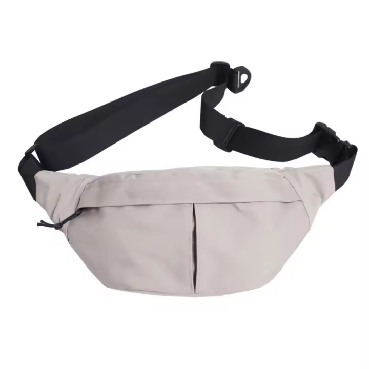 Bolso de pecho de nailon de Color sólido, riñonera deportiva multifuncional de gran capacidad, bolso cruzado, riñonera para correr - 1