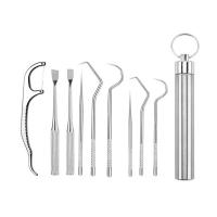 Juego de herramientas para palillos de dientes para el hogar, hilo dental de acero inoxidable para el cuidado dental - details 11