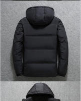 Ropa de invierno de algodón de estilo corto para hombres jóvenes, sombrero desmontable, ropa de trabajo, chaqueta cálida, cuello alto informal - details 5