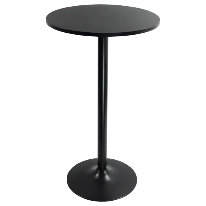 KKTONER Mesa de bar redonda con tapa de 23,6 pulgadas para cóctel, bar, pub, comedor, bistró (41.5H, negro) - 1