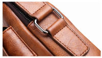 Bolso De Hombro Para Hombre De Cuero Vintage Lujo Bolso Mensajero Casual Bandolera Pequeña Bolso De Negocios Estilo Vintage - details 13