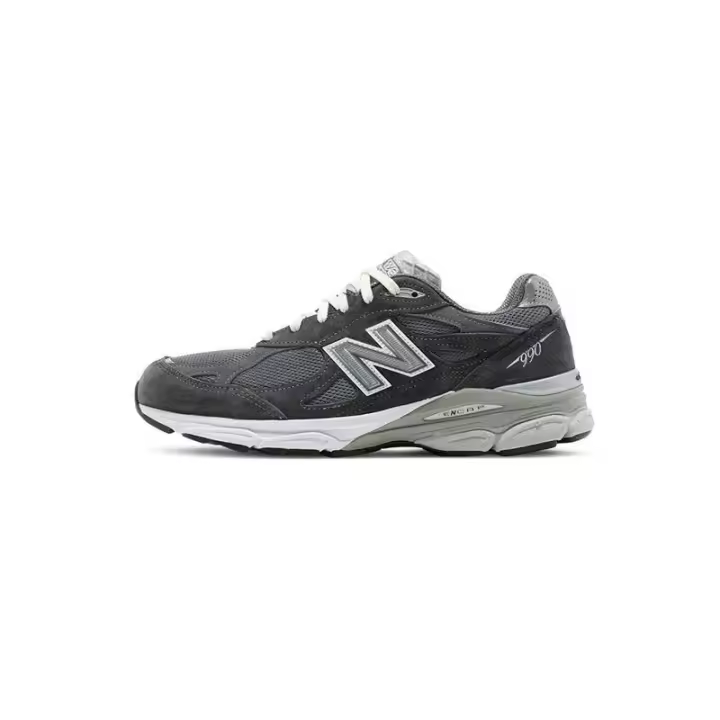 Auténticas zapatillas NB 990 V3 negro blanco/gris para hombre y mujer con apliques LETEN - 1