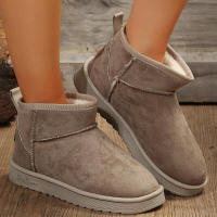 Botas de nieve de ante para mujer, zapatos góticos informales gruesos y cálidos, invierno, 2023 - details 4
