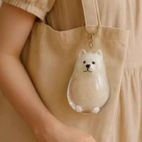 Caja de almacenamiento de pelo de perro con forma de perro de dibujos animados, llavero transparente hecho a mano para el pelo de mascotas, cuidado del cabello, colgantes para cachorros, mochila - details 5