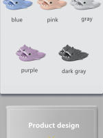 Zapatillas de tiburón con luz nocturna de calabaza de Halloween para mujer, sandalias luminosas, toboganes creativos antideslizantes para el hogar para pareja, Chanclas de exterior para hombres - details 12