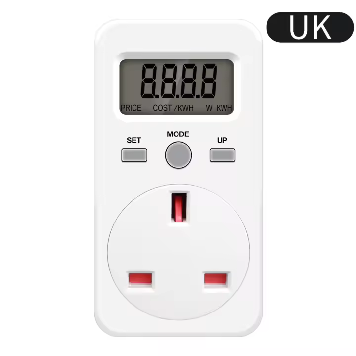 Medidor de energía Digital, vatímetro, toma de voltaje, consumo de energía, vatios, CA 230V, 16A, Analizador de electricidad, probador de Monitor - 1