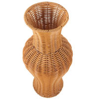 Soporte de arreglo de flores rústico, florero de suelo de mimbre de imitación grande, decorativo - details 5