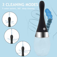 Limpiador anal automático de silicona, dispositivo de enema para limpieza de graves suaves, vaginal y anal, suministros de tapón de acoplamiento - details 4