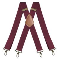 Retro Suspender para Hombres Grueso, Grande, Alto, 3.5cm, Cruzado X, 4 Ganchos de Presión, Pantalones Elásticos, Bodas y Fiestas - details 5