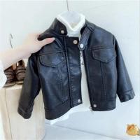 Chaqueta de Cuero PU para Niños Ropa de Exterior Elegante para Primavera Otoño - details 12