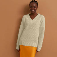 Suéter Casual de Mujer para Otoño e Invierno, Cuello en V, Elegante, Holgado, de Punto. - details 21