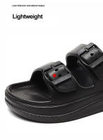 Pantuflas De Plataforma Gruesa Para Mujer Verano Playa Cómodas Antideslizantes Suela Suave Baño Hogar Zapatillas De Verano - details 3