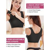Sujetador De Postoperatorio Para Mujer, Camiseta Sin Mangas De Compresión Con Cierre Frontal, Sujetador Deportivo De Yoga Con - details 1