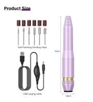 Máquina pulidora eléctrica para manicura y pedicura, con bandas de lijado de 100 piezas, anillo de arena, broca - details 1