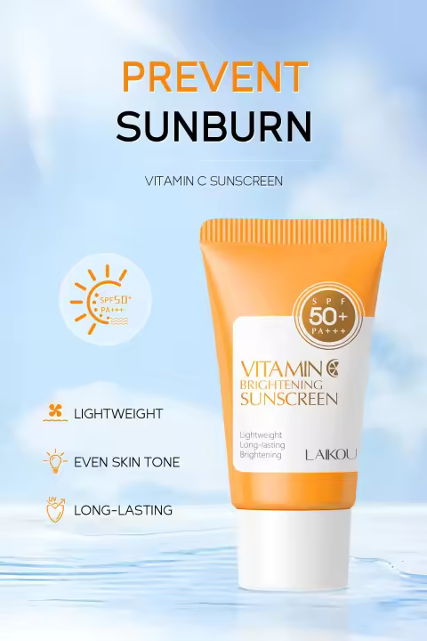 LAIKOU VC crema protectora solar Protector solar Facial Spf50 Gel loción de aislamiento crema blanqueadora cremas hidratante Facial 30g - 1