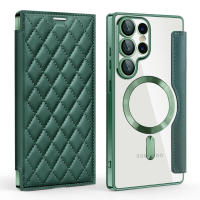 Flip para Samsung Galaxy edge Ultra, FE, S25 S24 S23 S22 Plus, Funda Protectora Gaanoplastia con Cepillo Magnético Antirrobo - details 13