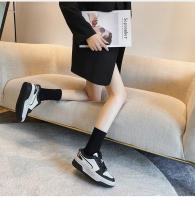 Zapatos blancos de plataforma de cuero, nuevas zapatillas versátiles en blanco y negro, zapatos de tablero de panda que aumentan la altura - details 3