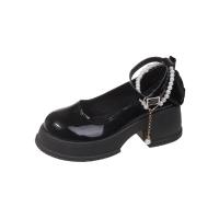 Zapatos de tacón alto con falda para mujer, calzado con hebilla de perlas, ideal para Banquete de negocios, primavera y verano - details 6