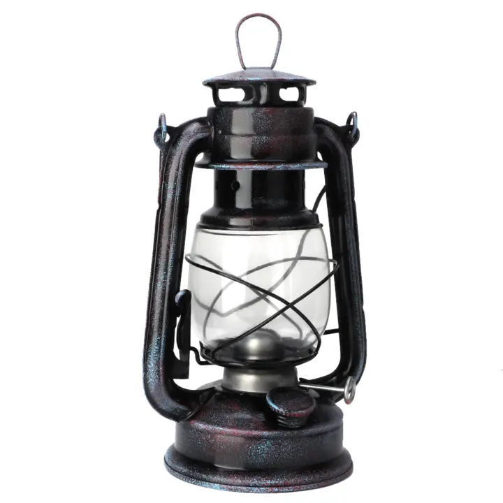Lámpara de queroseno clásica de 24cm, farol de queroseno Vintage, lámpara de aceite, luces portátiles para acampar al aire libre - 1