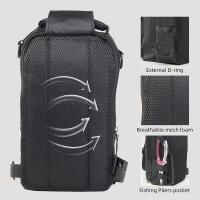 Bolsa de pecho de pesca grande para hombre, organizador de señuelos de aparejos de pescado, bolsa de almacenamiento, bolsos de hombro impermeables multinivel para deportes al aire libre # Col - details 6