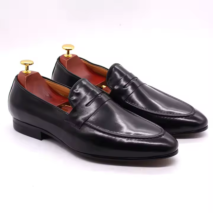Zapatos casuales de negocios de cuero Mocasines de piel de vaca superior Zapatos de cuero británicos - 1