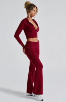 Conjunto de dos piezas de moda para mujer, Top con capucha, pantalones informales, ajustados, primavera - details 25