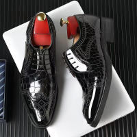 Brock en relieve oxfords zapatos de cuero para hombre - details 24
