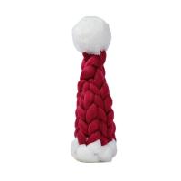 Sombrero de Navidad hecho a mano, cubierta para botella de vino, hilo grueso y suave, cubierta de champán de Navidad, decoraciones navideñas rojas y verdes para familia - details 5