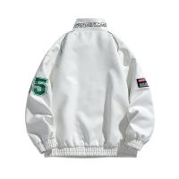 Primavera y otoño nueva ropa de motocicleta para hombres marca de moda chaqueta de cuero PU chaqueta fina moda abrigo bordado - details 24