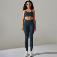 Hamidou-Conjunto de ropa deportiva de dos piezas para mujer, Leggings de cintura alta para gimnasio, Top corto, trajes deportivos de Fitness, ropa deportiva con lavado ácido - details 7
