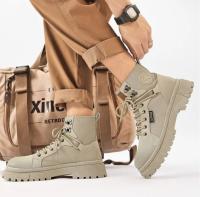 Zapatos de hombre con plataforma y cordones botas de goma para hombre de corte alto primavera otoño calidad Y2k Vintage Retro diseñador Casual oferta barata nuevo - details 7