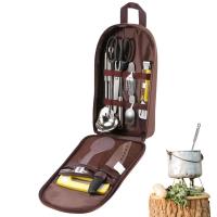 Bolsa de almacenamiento de utensilios de cocina para acampar al aire libre, organizador de utensilios de cocina, contenedor de utensilios de cocina, bolsa portátil para vajilla de barbacoa y Picnic - details 0