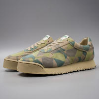 Zapatos hechos a mano de piel de vaca de primera capa con plataforma retro de camuflaje Forrest Gump - details 2