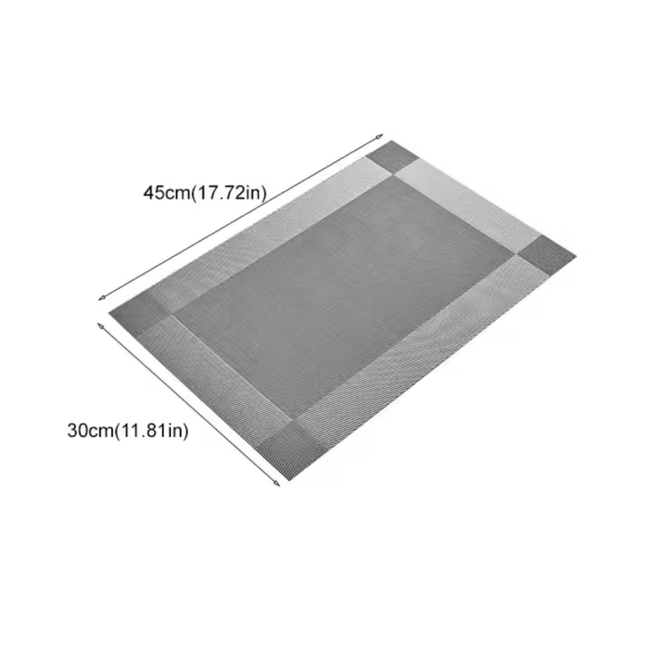 Mantel Individual lavable para fiesta, resistente al agua, Rectangular, resistente al calor, para mesa de comedor, platos antideslizantes de PVC, 6 uds. - 1
