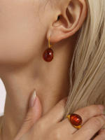 Collar Largo With Pendientes De Acero Inoxidable Y Pendientes De Resina Multicolor Para Mujeres - details 6