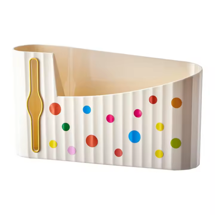Soporte para bolsa de basura montado en la pared, estante de almacenamiento para bolsas de comestibles colgante para el hogar, dispensador de bolsas de basura sin perforaciones de gran capacidad - 1