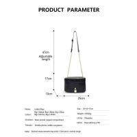 CH Metal Lock Design Color sólido Marca Carta Impresión Cadena Mujer Versátil Commuter Moda Bandolera con solapa Mochila de lujo de alta gama - details 1