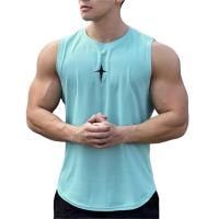 Camisetas sin mangas con estampado de estrellas para hombre, chaleco deportivo sin mangas con estampado 3D para gimnasio, camisetas informales de secado rápido para Fitness - details 0