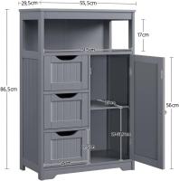 Armario de Baño de Madera Diseño de Cajón y Estante Ajustable Ideal para Cocina y Sala de Estar - details 28