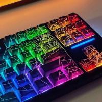 Black Spider e Side Engraved Translucent Keycaps Cherry Gaming nical Keyboard Personality Customize Key Caps - details 3