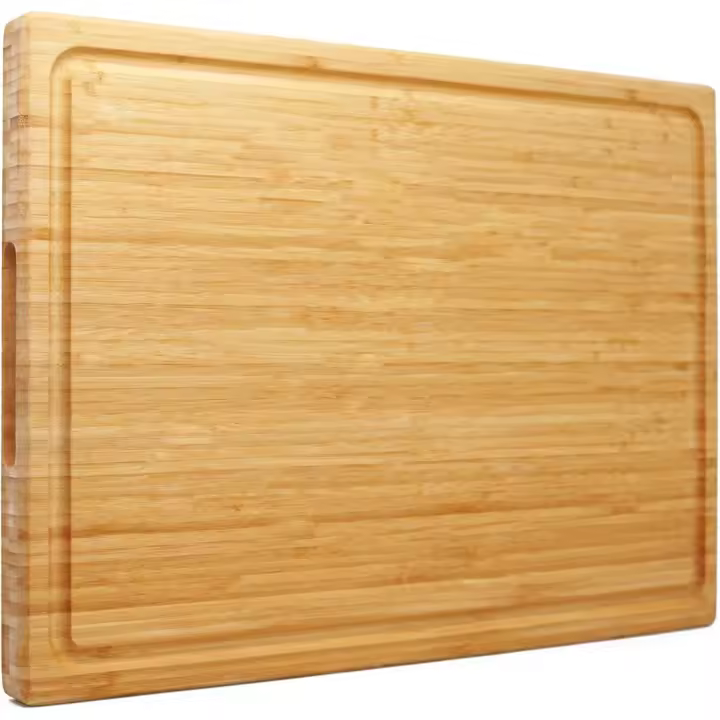 Tabla de Cortar de Bambú Bloque de Carnicero de Madera Grande para Carne, Verduras, Barbacoa - 1