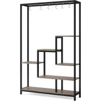 Soporte alto para plantas de interior de 5 niveles, estante de metal de 180 cm con 10 ganchos para colgar en S, estante de exhibición multiusos para bonsái de flores para interiores - details 17