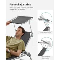Silla de Senderismo Tumbona Reclinable Plegable, Ligera, 55 x 193 x 31 cm, Carga 150 kg - details 39