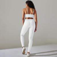 Hamidou-Conjunto de ropa deportiva de dos piezas para mujer, Leggings de cintura alta para gimnasio, Top corto, trajes deportivos de Fitness, ropa deportiva con lavado ácido - details 3