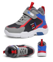 Zapatos para correr al aire libre para niños, zapatillas de deporte cálidas de invierno para niños, zapatos deportivos informales de cuero impermeables, zapatillas antideslizantes para nieve - details 26