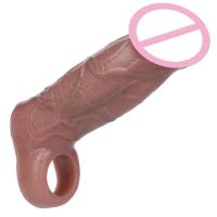 Empaque privado Sexy SXXY Funda realista de silicona suave Extensor de consolador Aumento Retraso de la eyaculación Condón reutilizable Hombres Coqueteando Juguetes sexuales - details 16