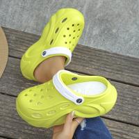Sandalias tipo zuecos con plataforma gruesa para mujer, zapatos de playa con suela suave y gruesa para jardín, zapatillas antideslizantes con cuña de Eva, verano 2024 - details 11