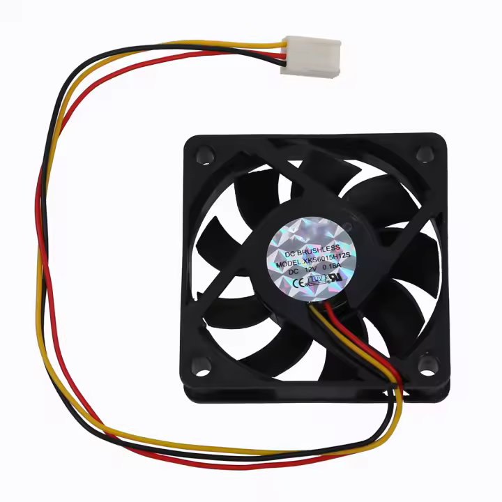 Ventilador de CPU, radiador, 60x60mm, caja de ordenador, negro - 1
