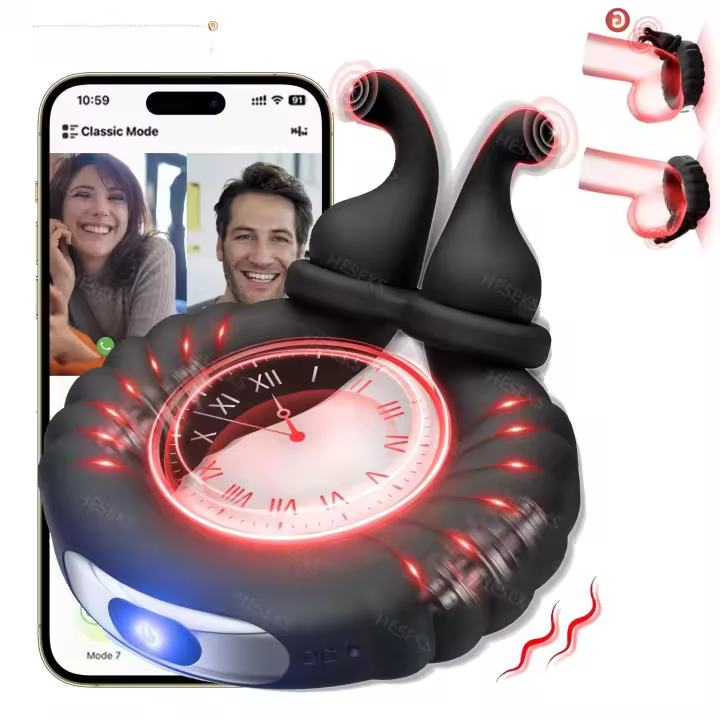 Embalaje privado SEX HESEKS con cierre 10 vibrador punto G clítoris anillo sexual juguetes para adultos para hombres parejas - 1