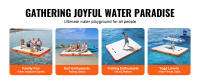 SucceBuy Muelle flotante inflable, plataforma de agua antideslizante, bolsa de transporte portátil y escalera desmontable, balsa de isla flotante - details 4